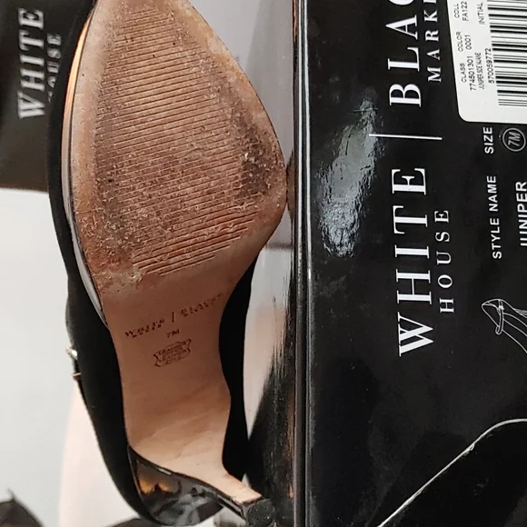 WHBM Black Juniper Heels - Picture 8 of 8